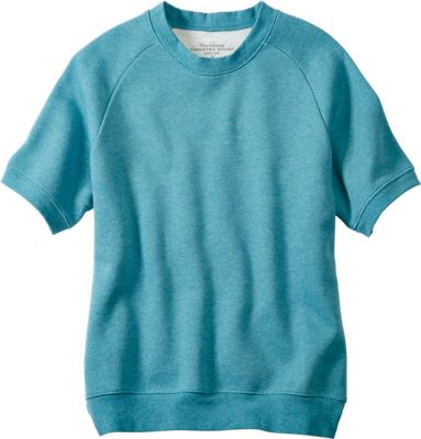 Short-Sleeve Womens Sweatshirt | Rib-Knit Collar Sweatshirt