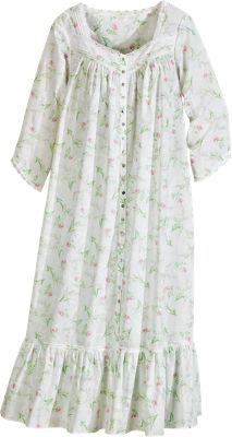 Women's Eileen West Lily of the Valley Cotton Lawn Robe